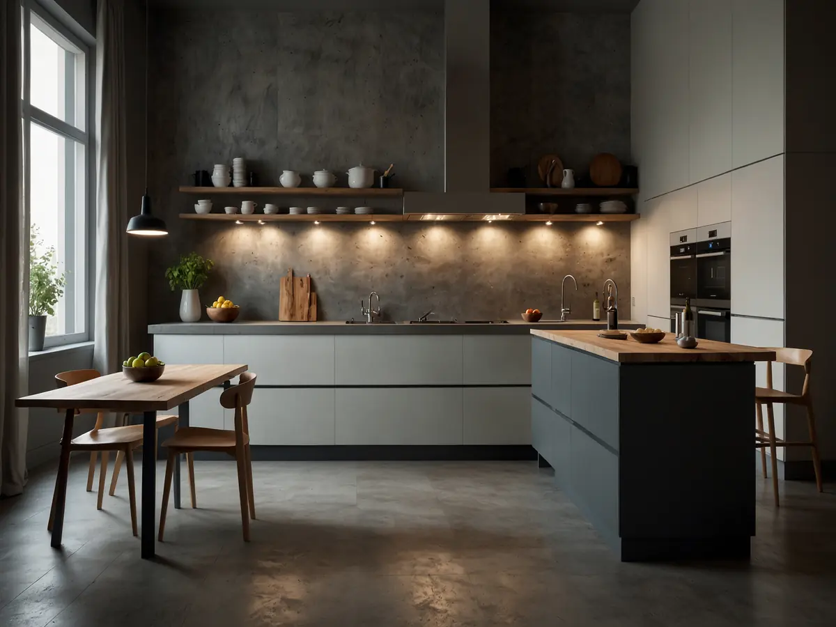 Lavastoviglie da incasso in una cucina moderna